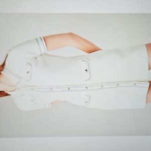 MAJE: preppy Rosie polo inspired contrast stitch cotton dress